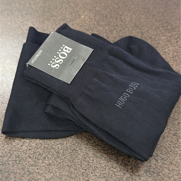 HUGO BOSS Men’s Long Dress Socks NEW With Tag NWT Black - Picture 7 of 10